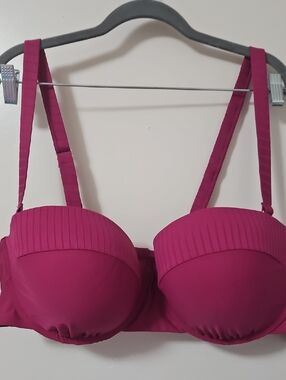 Terra & Sky Ribbed Multi Way Strap Swin Suit Fuchsia